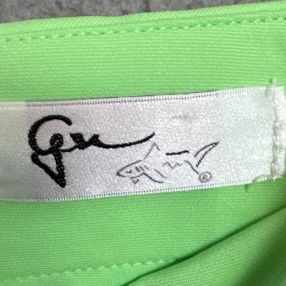 Greg Norman Womens Golf Shorts Bright Neon Green Size 4 Performance Stretch Golf - Picture 6 of 8